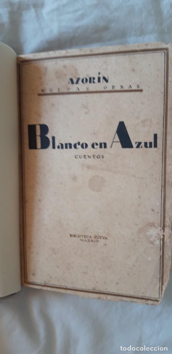Libros antiguos: Blanco en Azul. Azorin - Foto 1