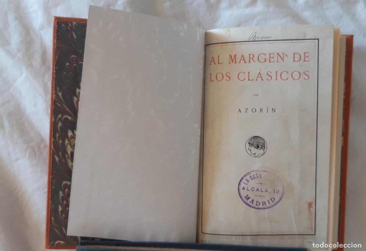 Libros antiguos: Al margen de los clasicos. Azorin - Foto 1