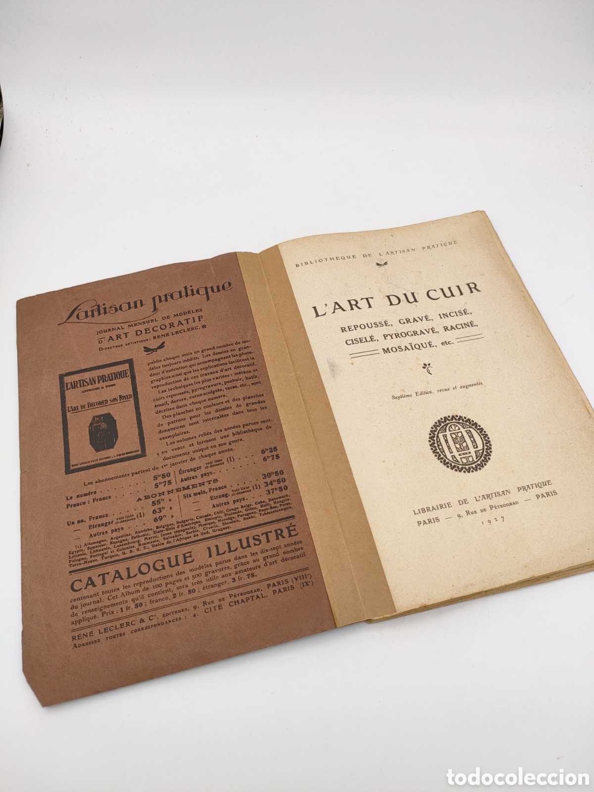 Libros antiguos: Libro t&eacute;cnico trabajo del cuero. - Foto 3
