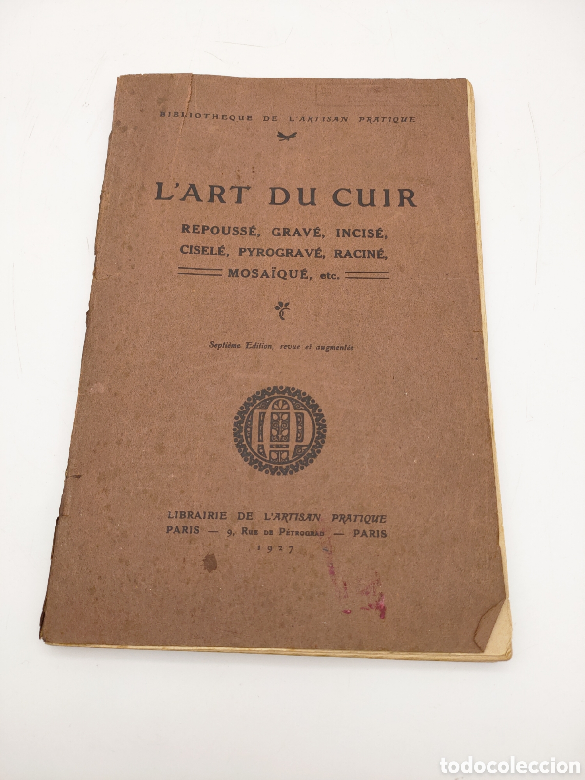 Libros antiguos: Libro t&eacute;cnico trabajo del cuero. - Foto 1