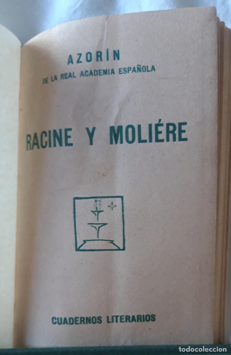 Libros antiguos: Racine y Moliere Azorin - Foto 1