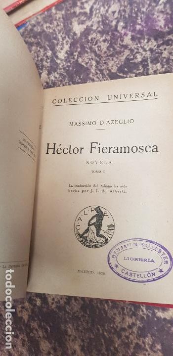 Libri antichi: HECTOR FIERAMOSCA-MASSIMO D,AZEGLIO 1920