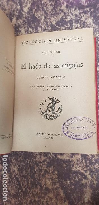Libri antichi: EL HADA DE LAS MIGAJAS-C.NODIER 1920