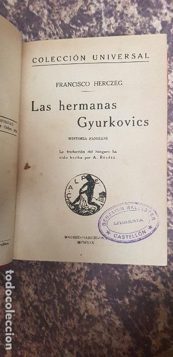 Libri antichi: LAS HERMANAS GYURKOVICS-FRANCISCO HERCZEG 1919