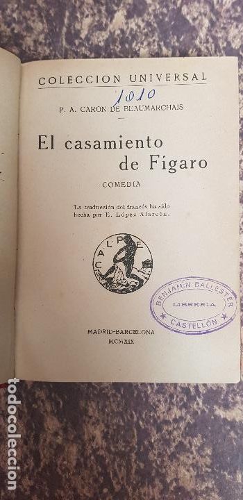 Libri antichi: EL CASAMIENTO DE FIGARO-P.A.CARON 1919