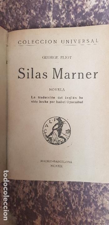 Libri antichi: SILAS MARNER-GEPRGE ELIOT 1919