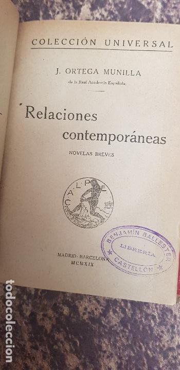 Libri antichi: RELACIONES CONTEMPORANEAS-J.ORTEGA MUNILLA 1919