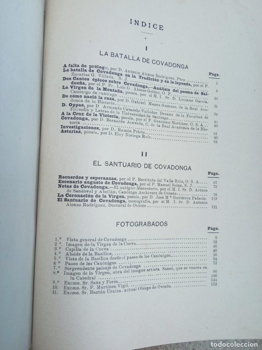Libros antiguos: Batalla y santuario de Covadonga. VV. AA. - Foto 2