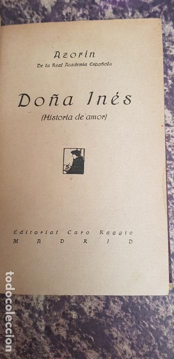 Libros antiguos: DO&Ntilde;A INES-AZORIN-A&Ntilde;O-1925 - Foto 1