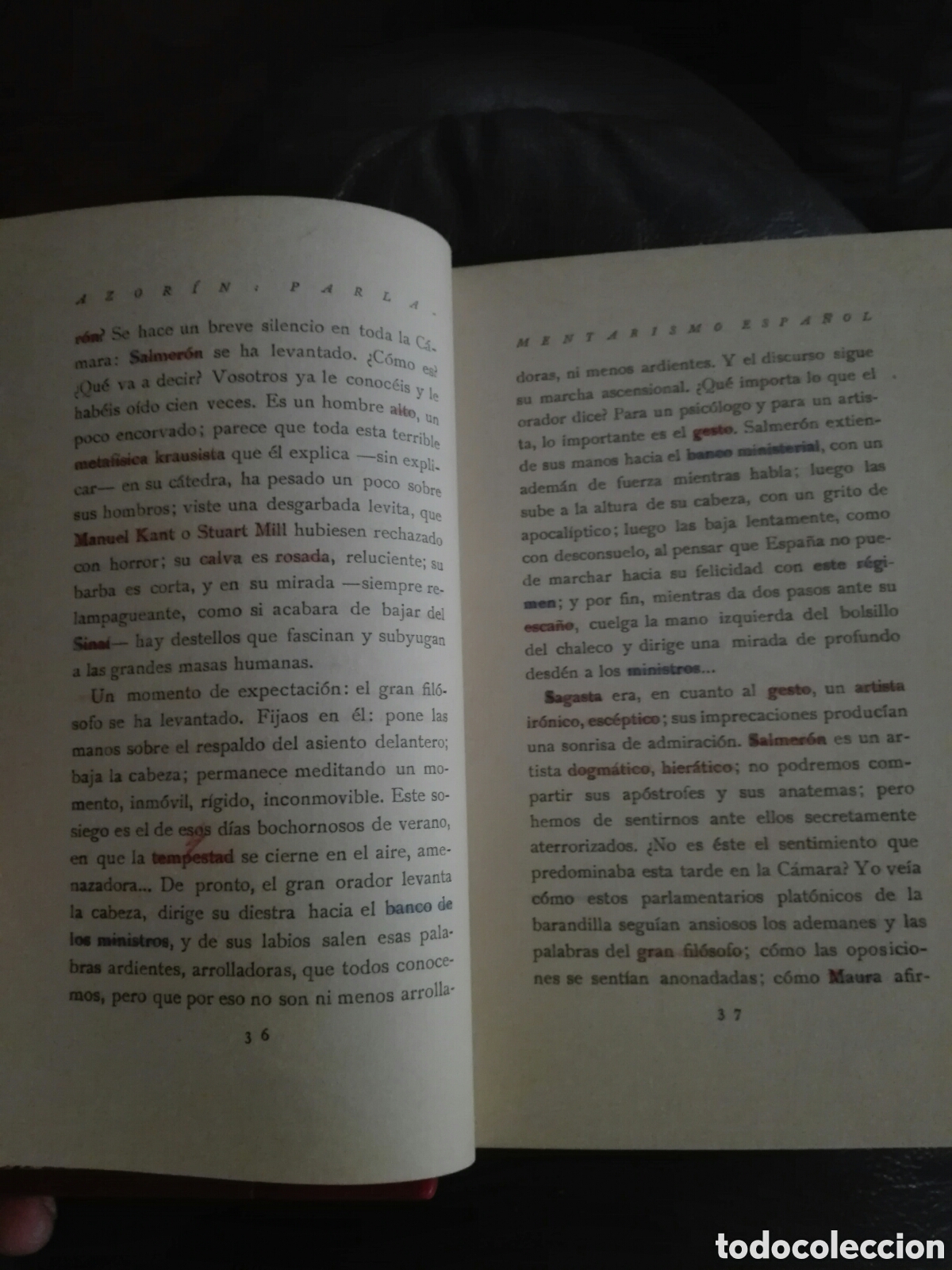 Libros antiguos: Azor&iacute;n. Parlamentarismo espa&ntilde;ol. - Foto 4