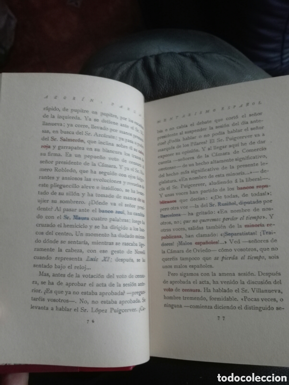 Libros antiguos: Azor&iacute;n. Parlamentarismo espa&ntilde;ol. - Foto 5