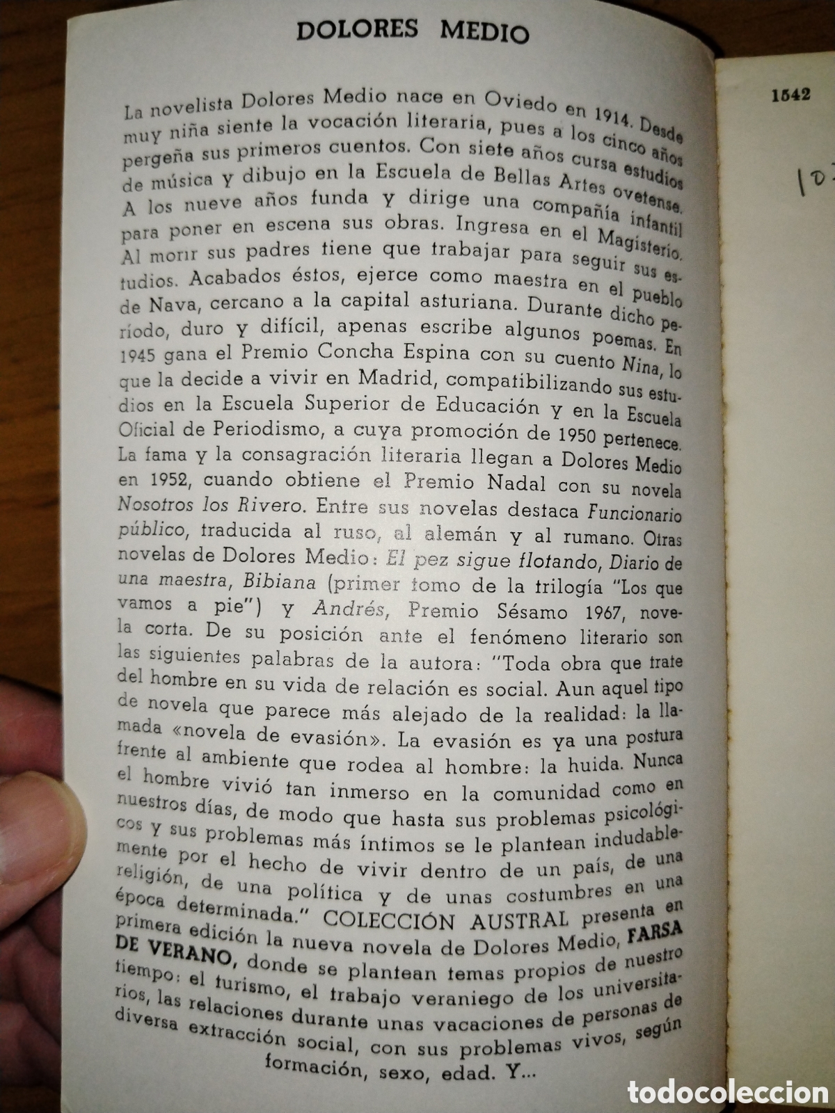 Libros antiguos: Farsa de verano. Dolores Medio. Austral - Foto 2