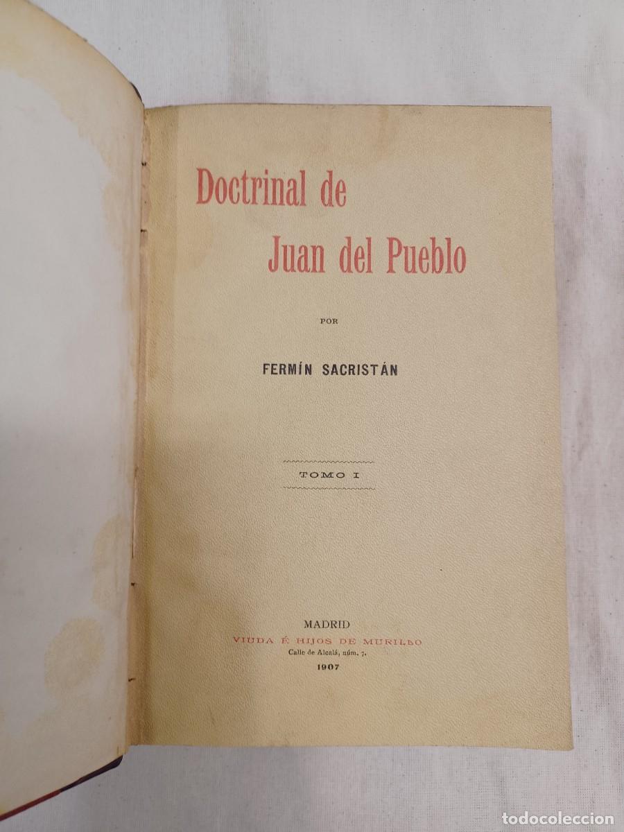 Libros antiguos: SACRIST&Aacute;N, FERM&Iacute;N. DOCTRINAL DE JUAN DEL PUEBLO - Foto 1