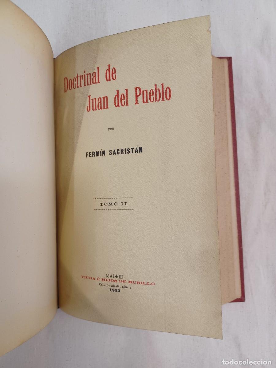 Libros antiguos: SACRIST&Aacute;N, FERM&Iacute;N. DOCTRINAL DE JUAN DEL PUEBLO - Foto 5