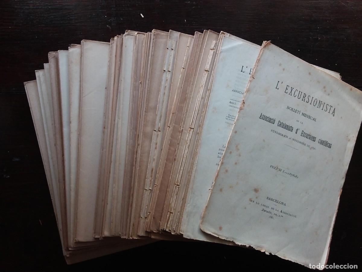 Libros antiguos: Lexcursionista. Butllet&iacute; mensual. Lote de 128 n&uacute;meros - Foto 3