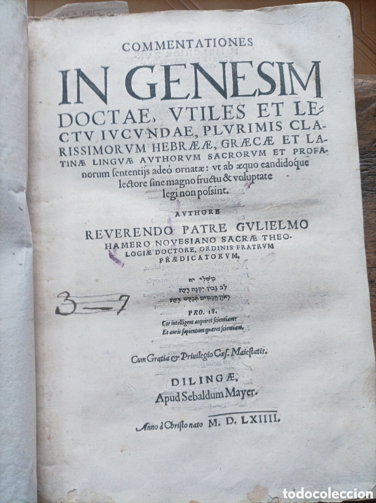 Libros antiguos: IN GENESIM - Foto 2