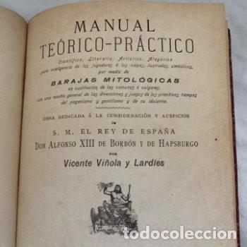 Libros antiguos: Manual te&oacute;rico-pr&aacute;ctico de las Barajas Mitol&oacute;gicas, de 1901 - Foto 4