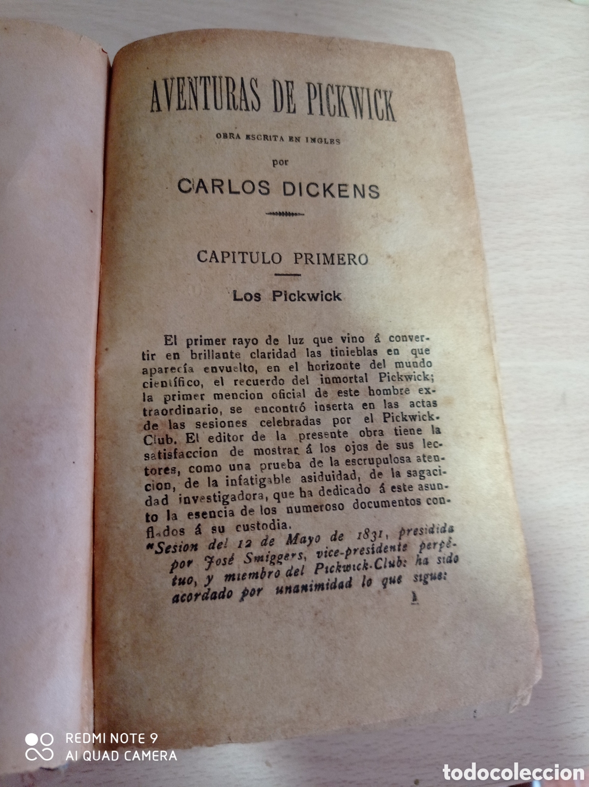 Libros antiguos: LIBRO AVENTURAS DE PICKWICK -CARLOS DICKENS 1831 - Foto 2