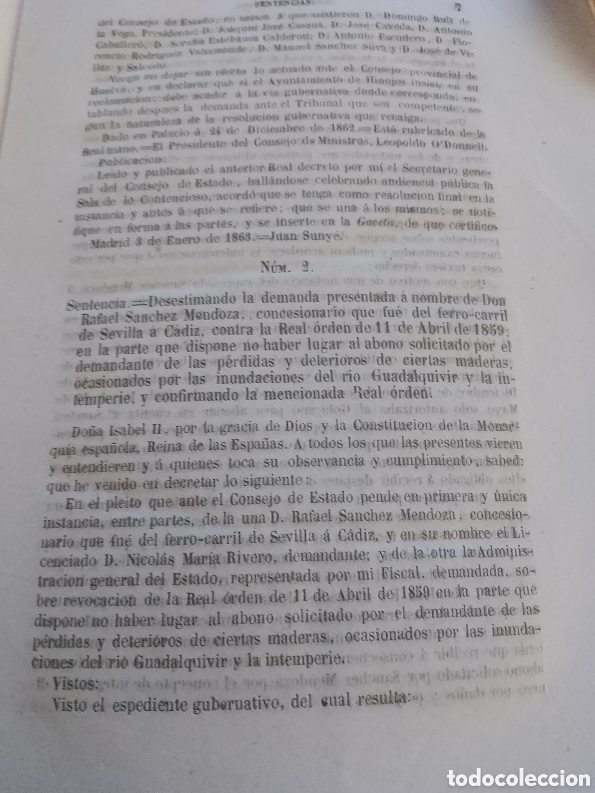 Libros antiguos: Sentencias Consejo De Estado - Foto 4