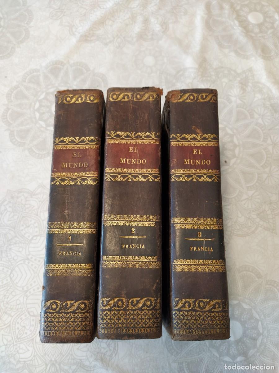 Livros antigos: EL MUNDO-Hist&oacute;ria de Francia- Brusi 1840, 3 tomos