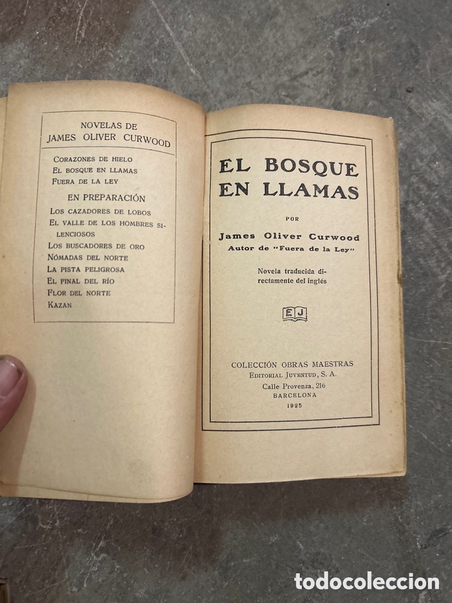 Libros antiguos: EL BOSQUE EN LLAMAS - Foto 2