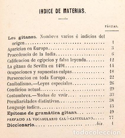 Libros antiguos: El Gitanismo - Francisco Quindal&eacute; - 1870 - Lengua gitana - Foto 8