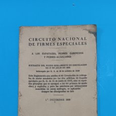 Libros antiguos: CIRCUITO NACIONAL DE FIRMES ESPECIALES..A LOS CAPATACES, PEONES CAMINEROS Y PEONES AUXILIARES.1829.