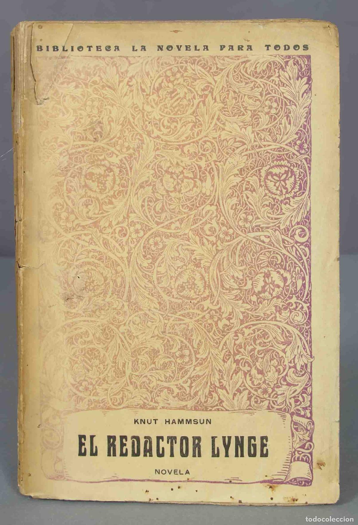 Libros antiguos: EL REDACTOR LYNGE. HAMMSUN - Foto 1