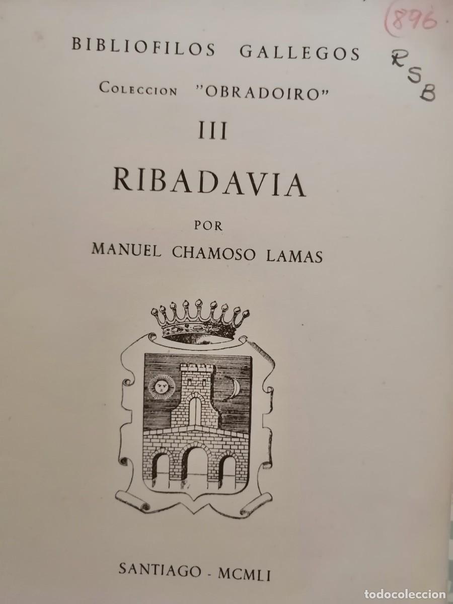 Libros antiguos: Ribadavia, Manuel Chamoso Lamas - Foto 2
