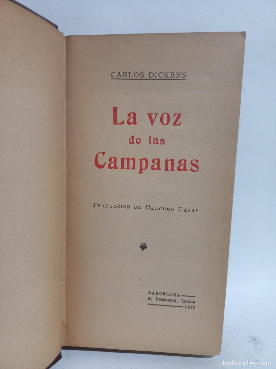 Libros antiguos: Carlos Dickens - La Voz de las Campanas - 1910 - Foto 2