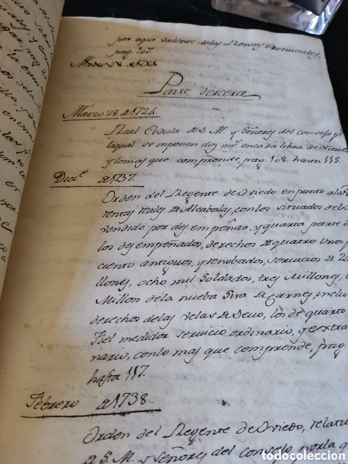 Libros antiguos: Cedulas reales IV 1736 a 1783 - Foto 6