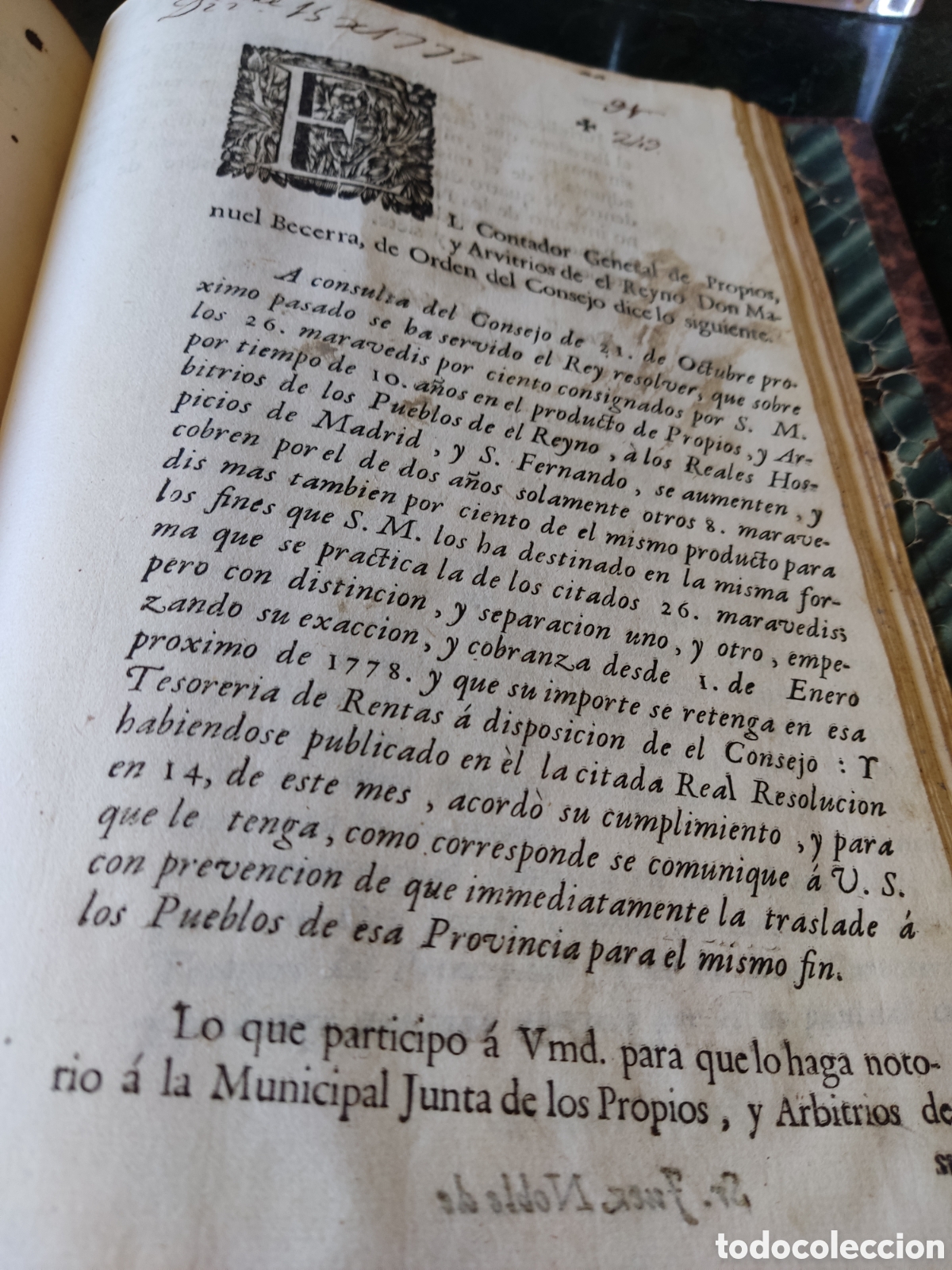 Libros antiguos: Cedulas reales IV 1736 a 1783 - Foto 19