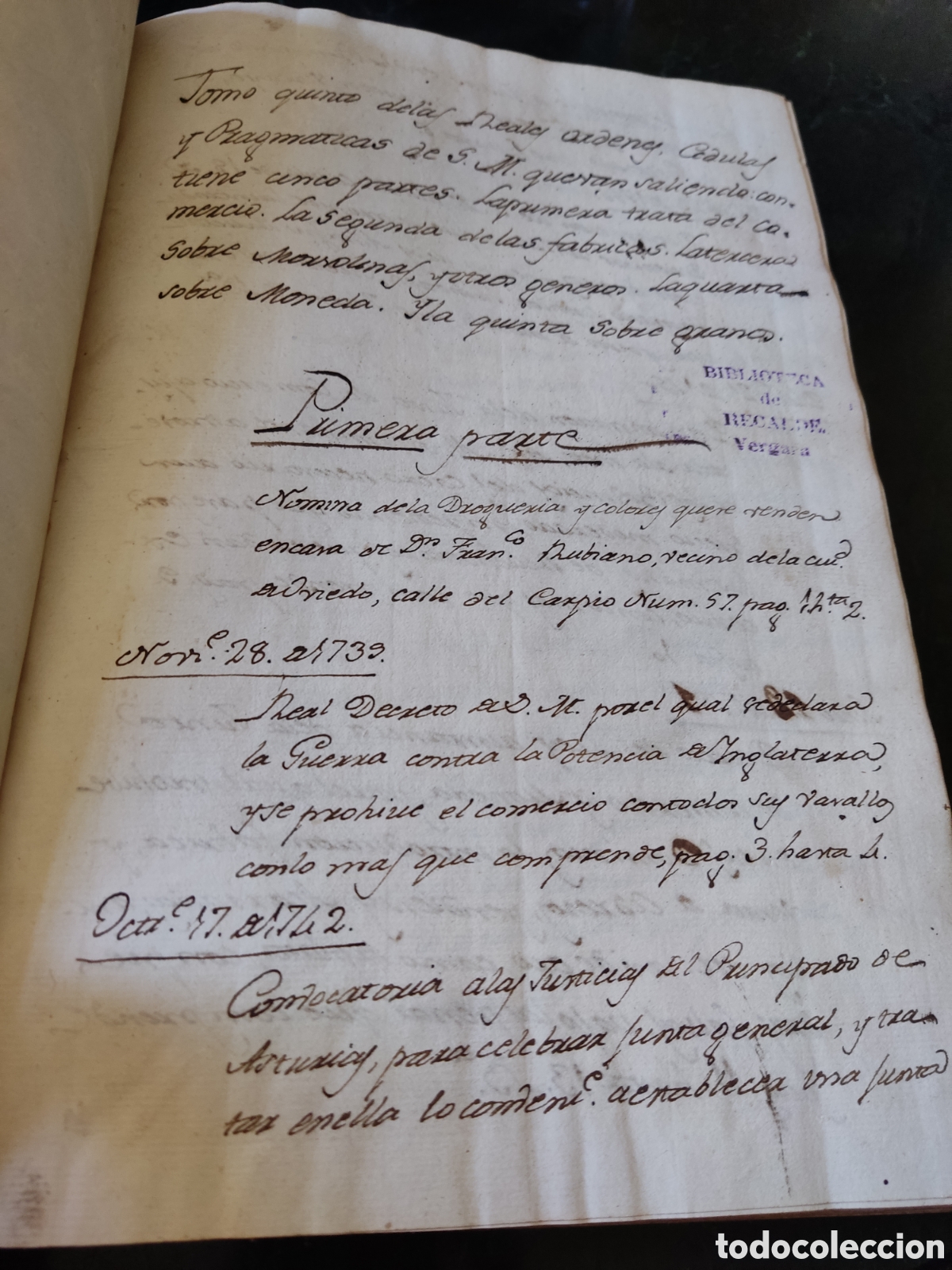 Libros antiguos: Cedulas reales VI 1739 a 1777 - Foto 4
