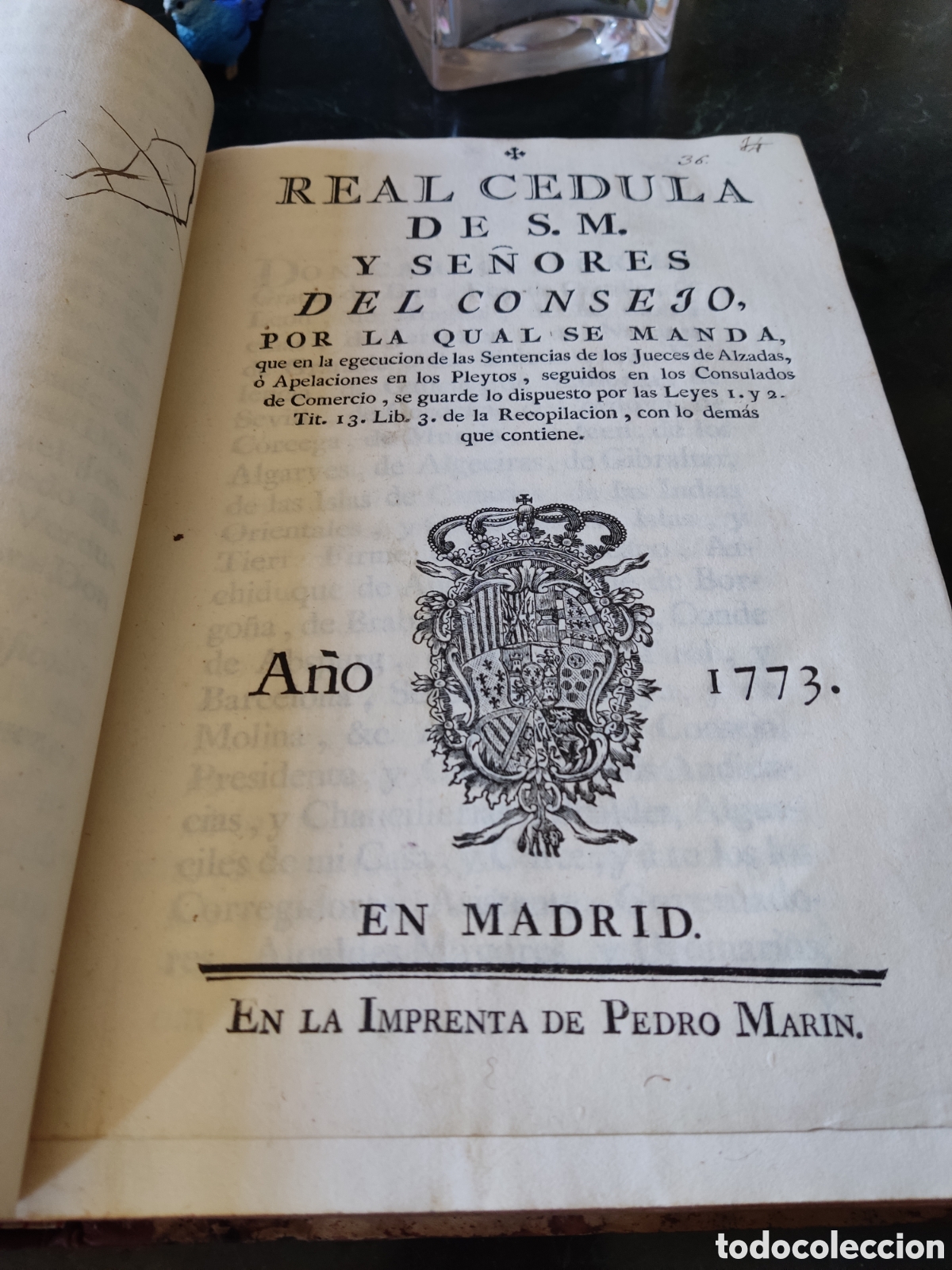 Libros antiguos: Cedulas reales VI 1739 a 1777 - Foto 10