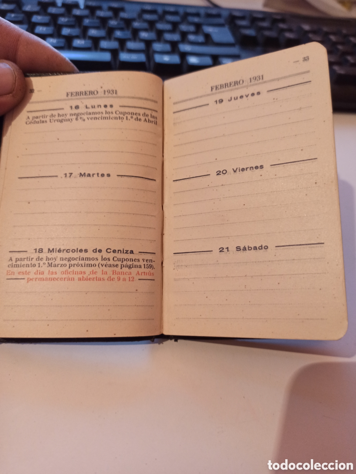 Libros antiguos: Agenda Banca Arnus - Foto 3