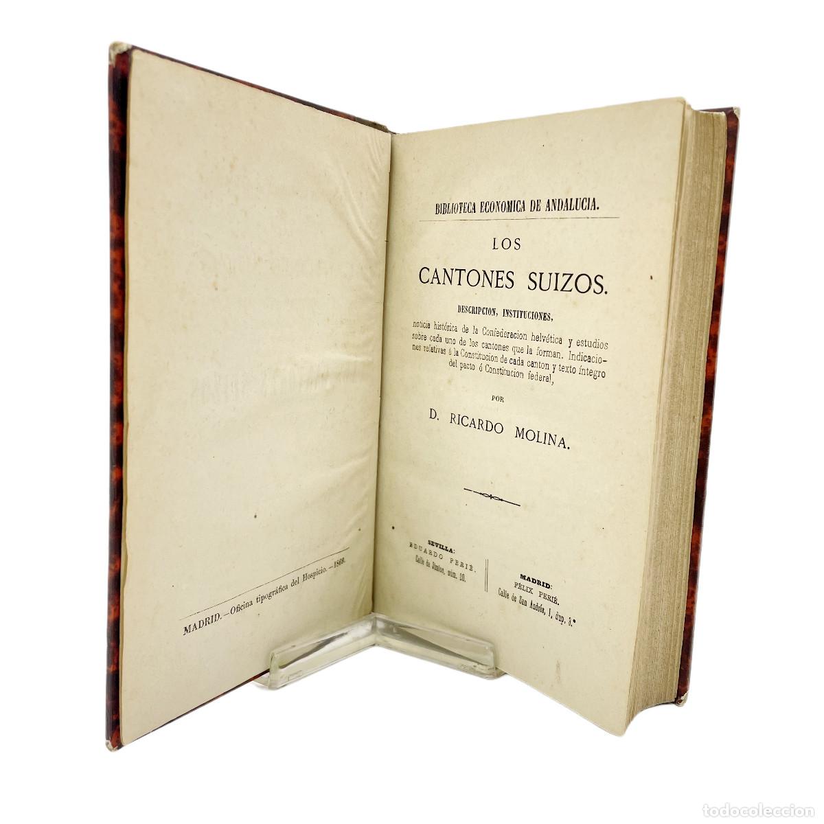 Libros antiguos: RICARDO MOLINA - LOS CANTONES SUIZOS - 1869 - Foto 2