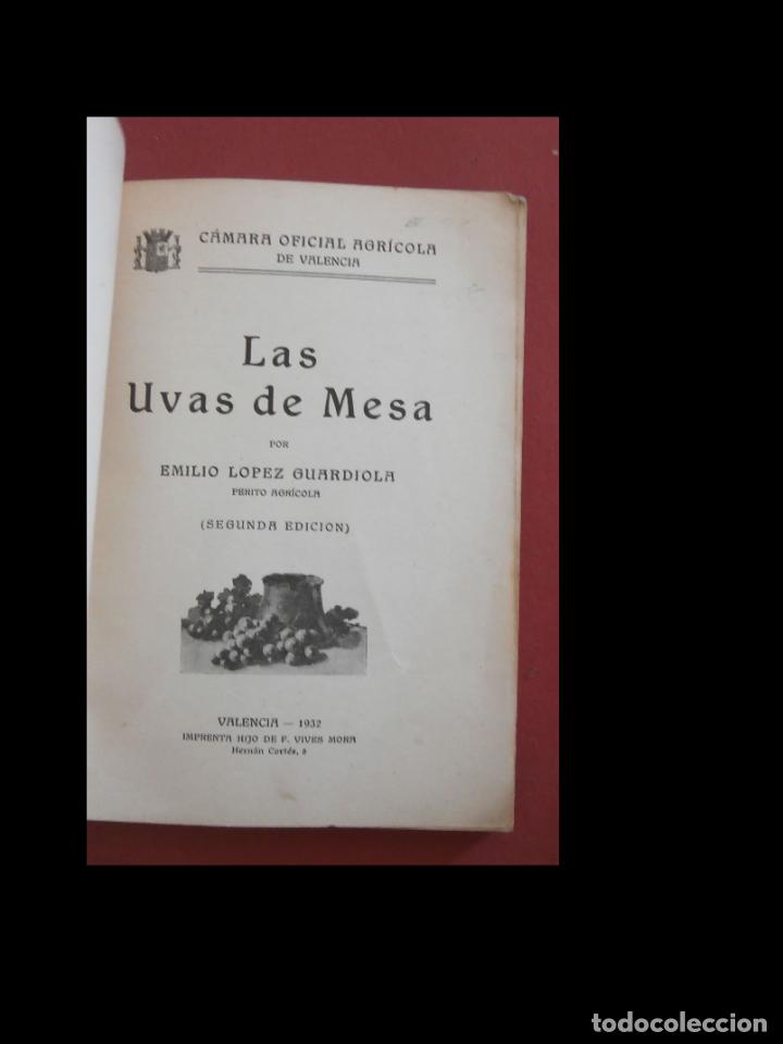 Libros antiguos: Las uvas de mesa. Emilio Lopez Guardiola - Foto 6