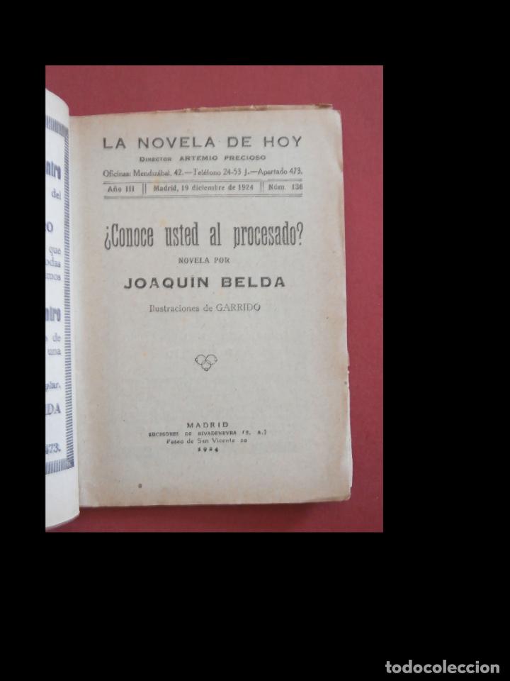 Libros antiguos: &iquest;Conoce usted al procesado?. Novela. Joaquin Belda - Foto 3