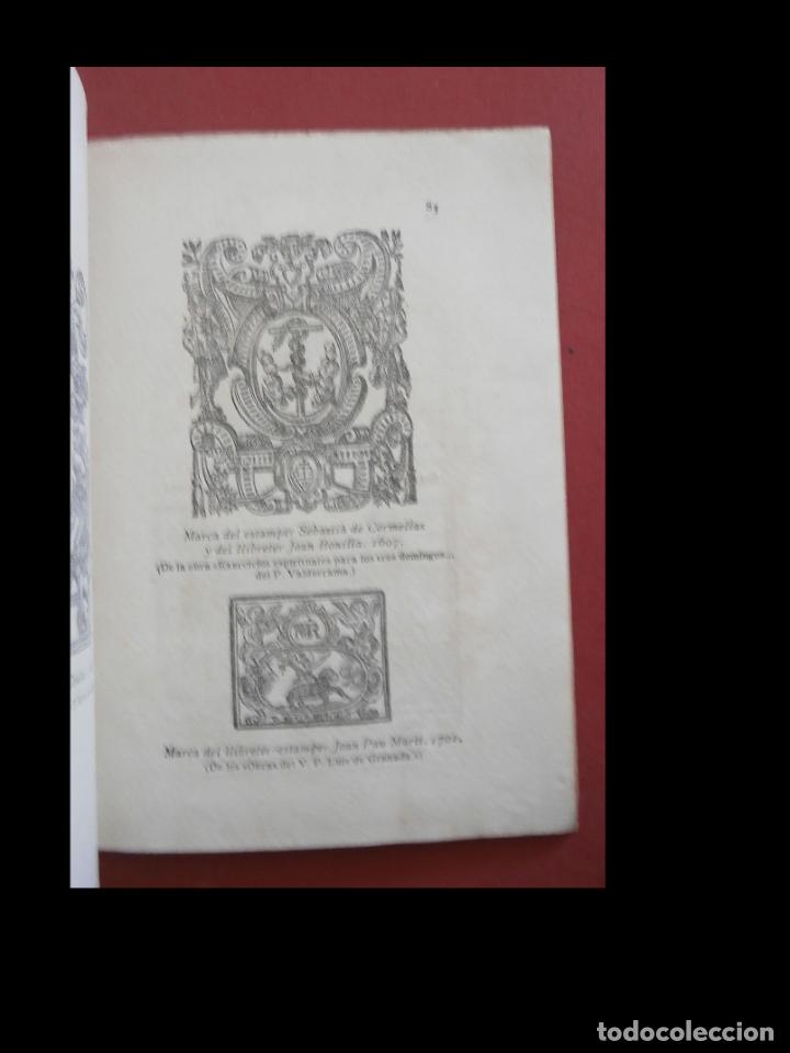 Libros antiguos: Marques dEstampers y Llibreters Barcelononins - Foto 3
