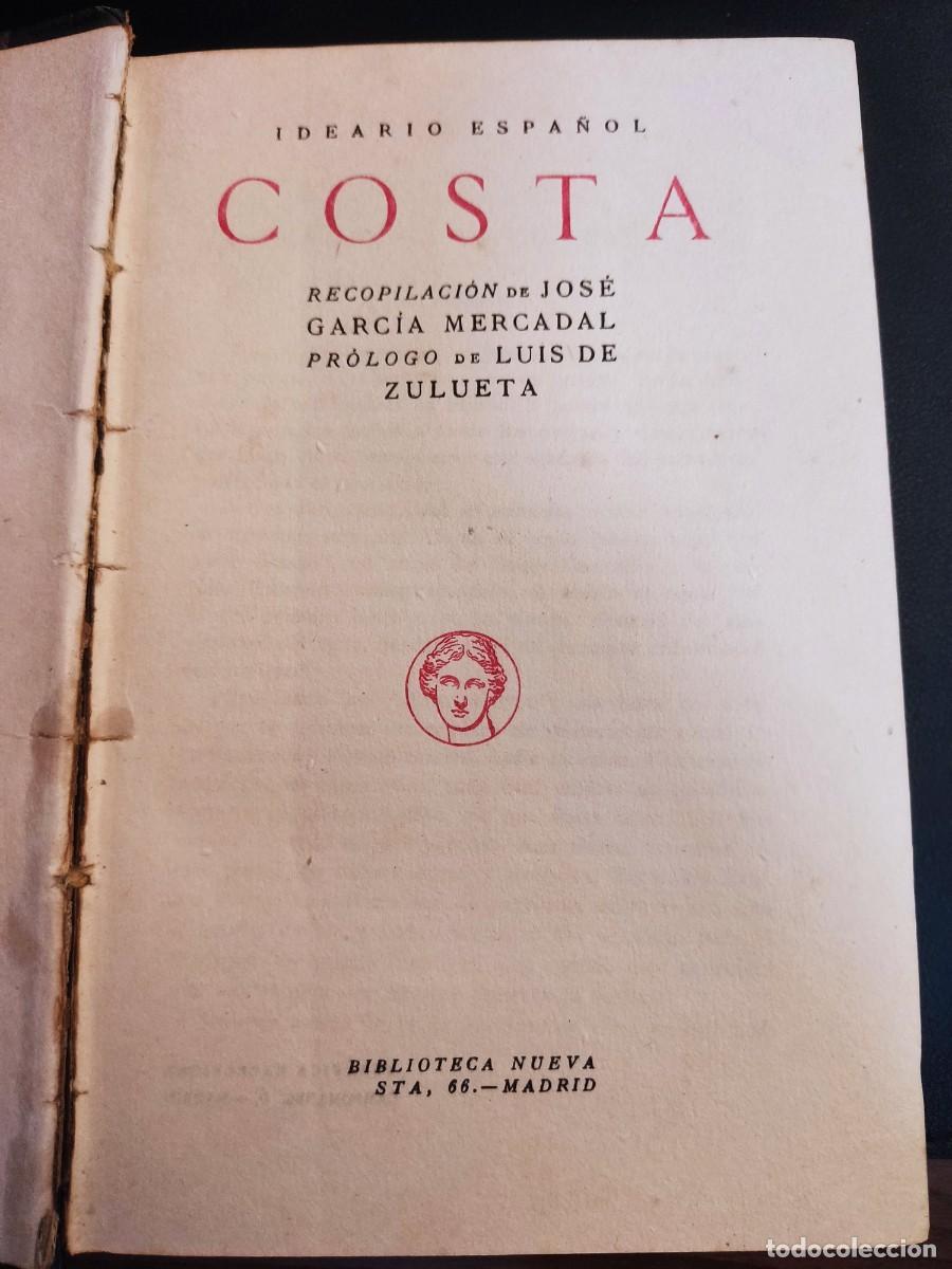 Libros antiguos: Ideario Espa&ntilde;ol - Joaqu&iacute;n Costa - Foto 2