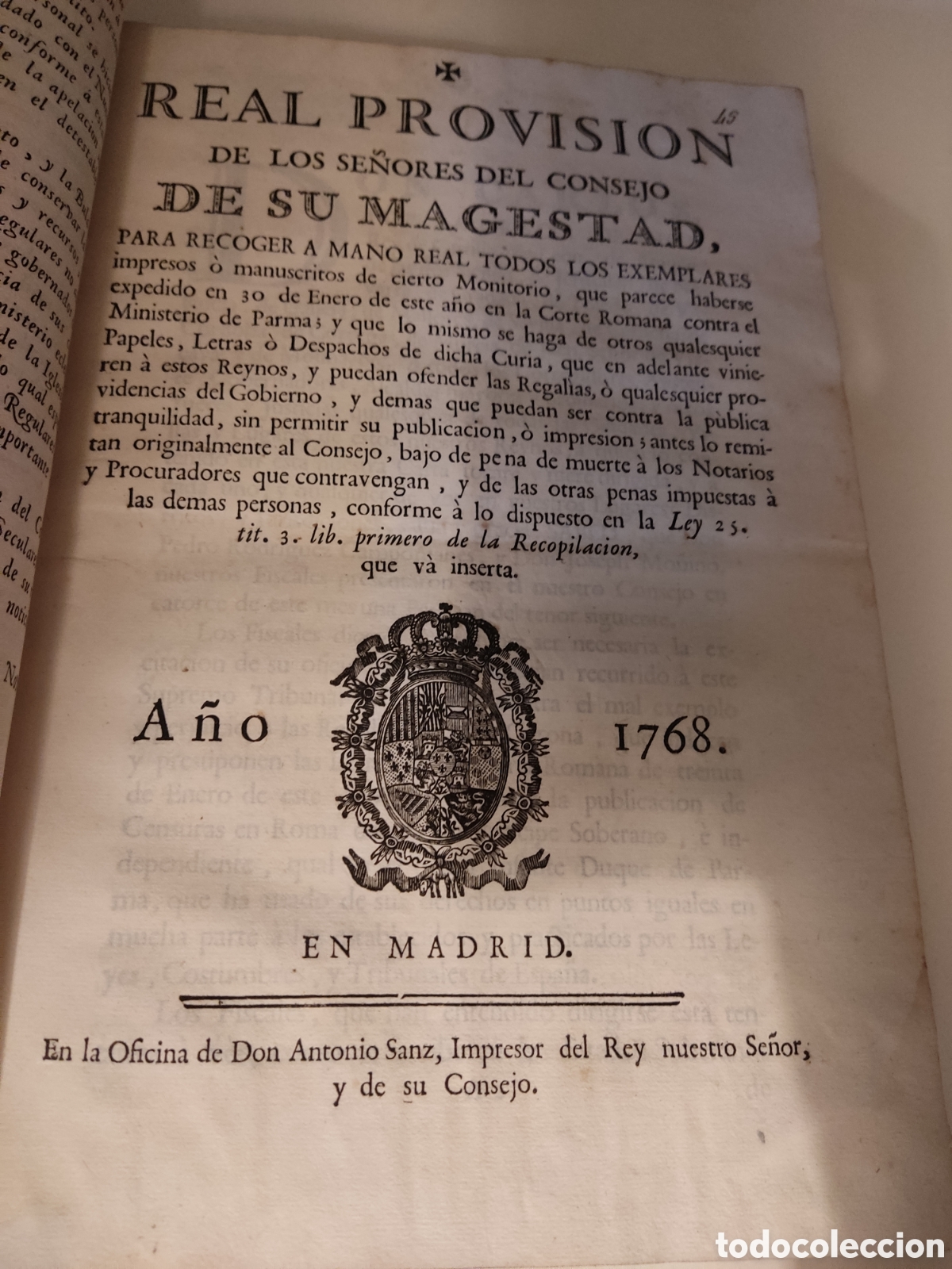 Libros antiguos: Cedulas reales VII 1743 a 1783 - Foto 11