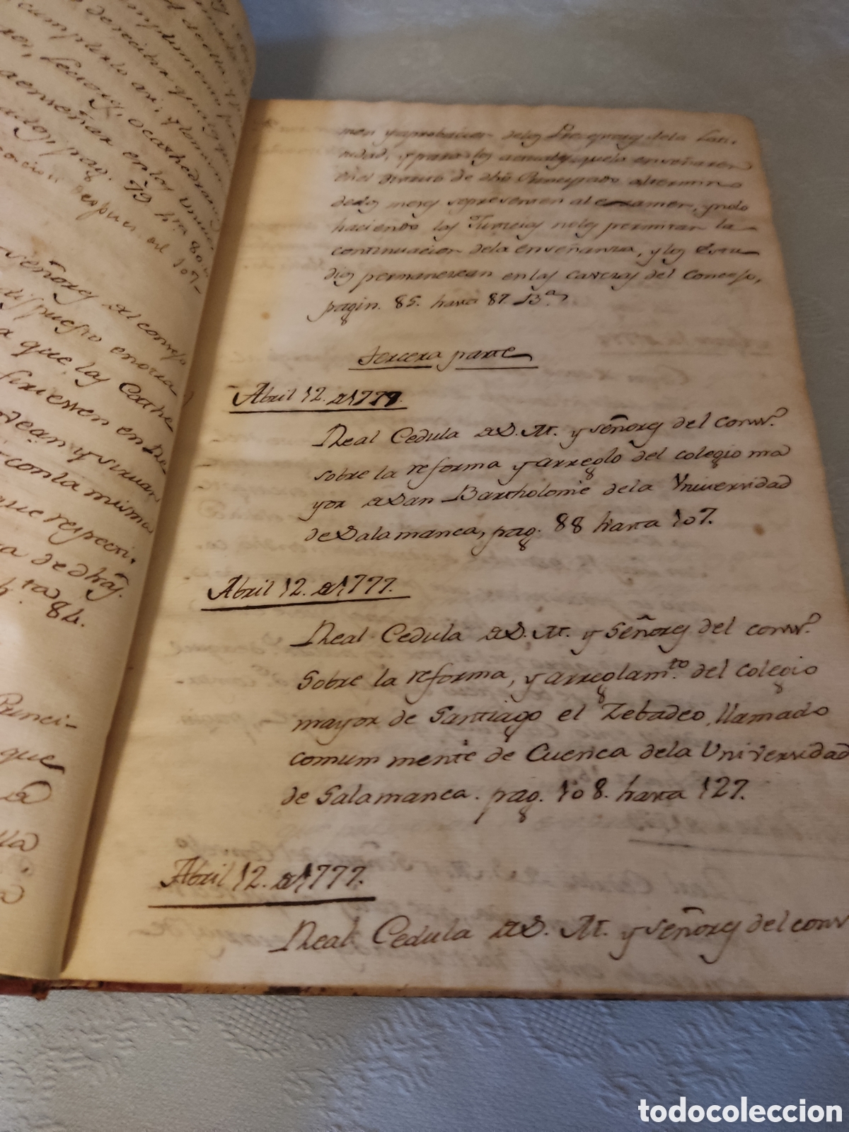 Libros antiguos: Cedulas reales XII 1771 a 1778 - Foto 6