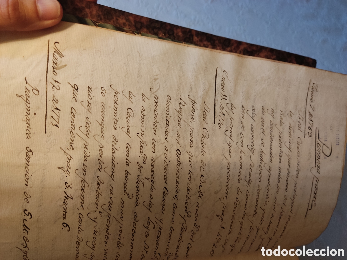 Libros antiguos: Cedulas reales XIII 1773 a 1777 - Foto 5