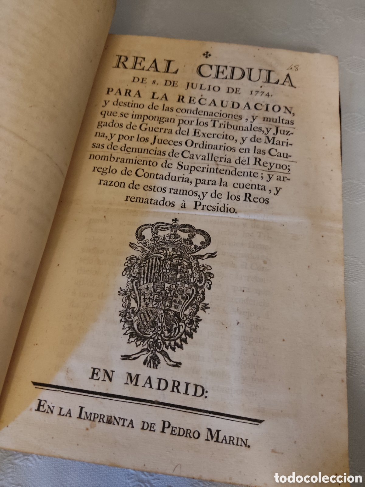Libros antiguos: Cedulas reales XIII 1773 a 1777 - Foto 9