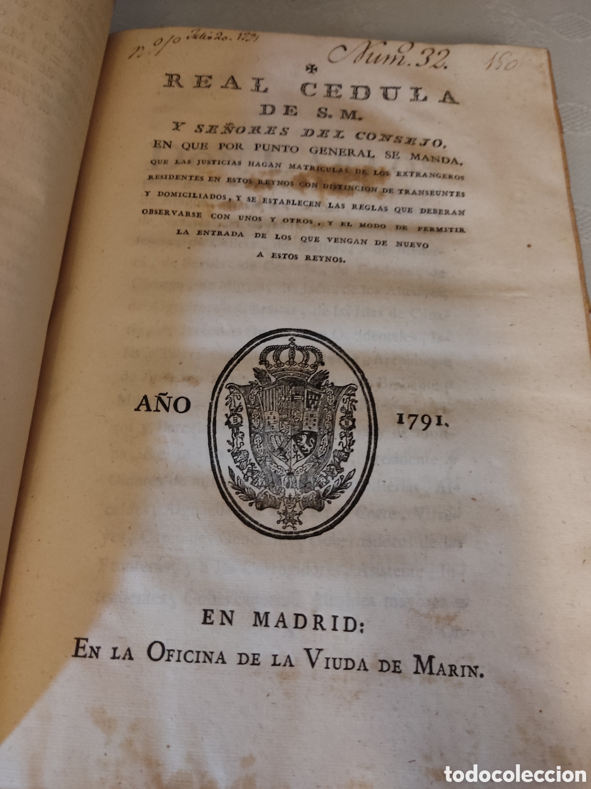 Libros antiguos: Cedulas reales XVI 1790 a 1795 - Foto 11