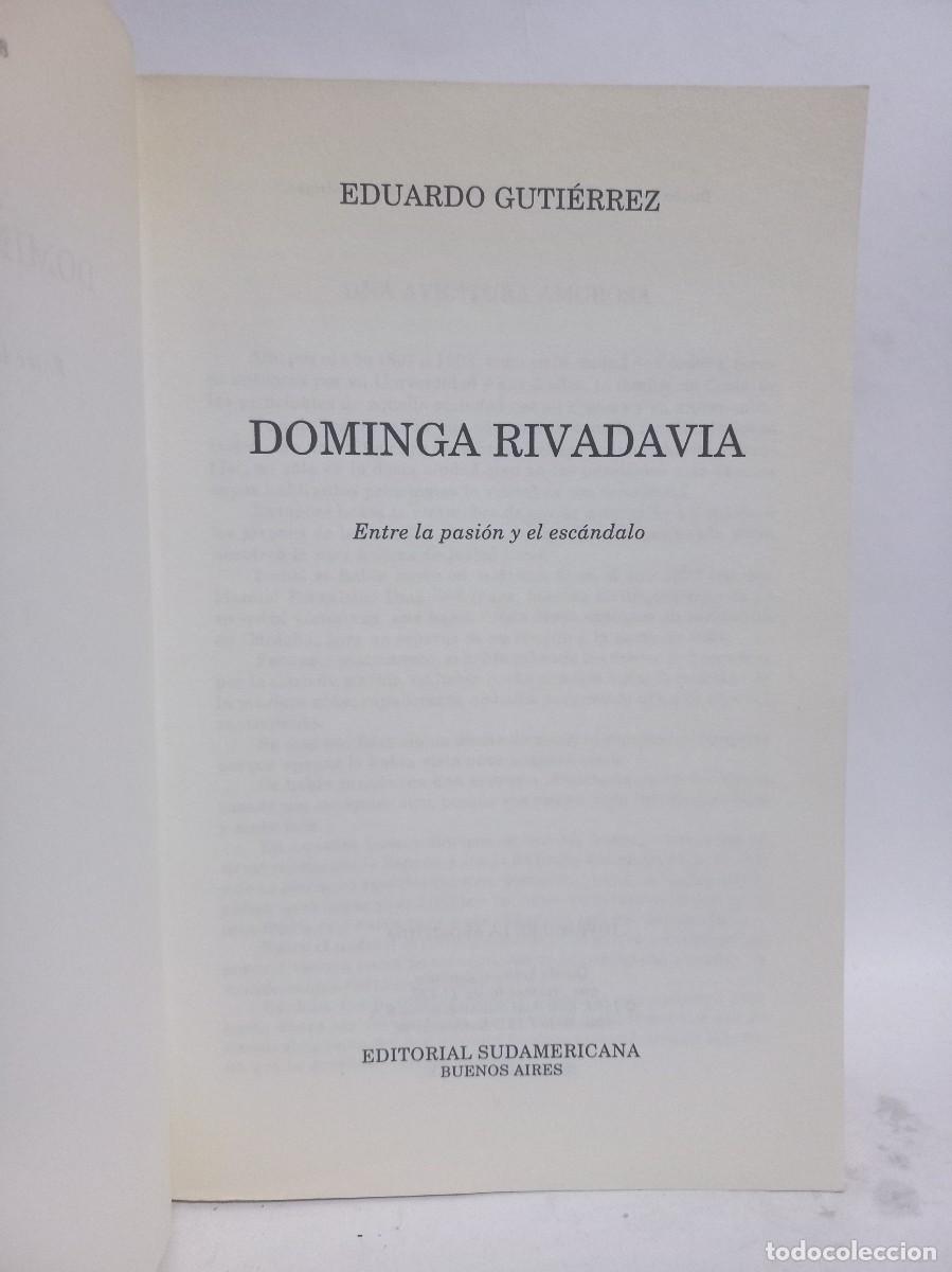 Libros antiguos: Eduardo Guti&eacute;rrez - Dominga Rivadavia - 1999 - Foto 2