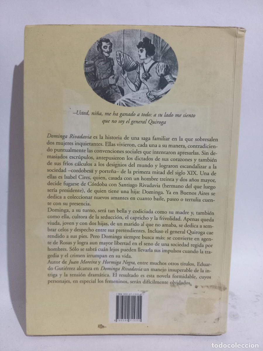 Libros antiguos: Eduardo Guti&eacute;rrez - Dominga Rivadavia - 1999 - Foto 3