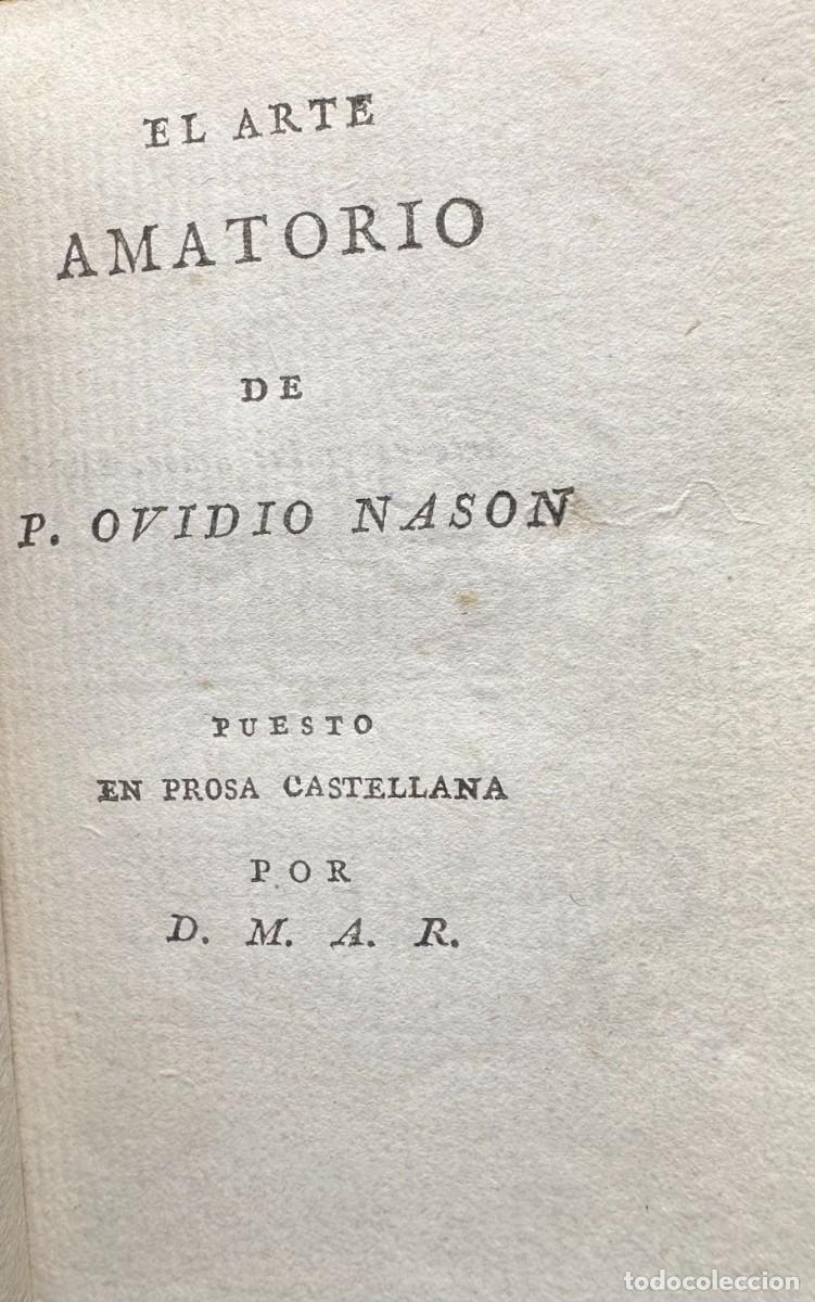 Libros antiguos: Ovidio. Arte amatorio. c. 1811 - Foto 2
