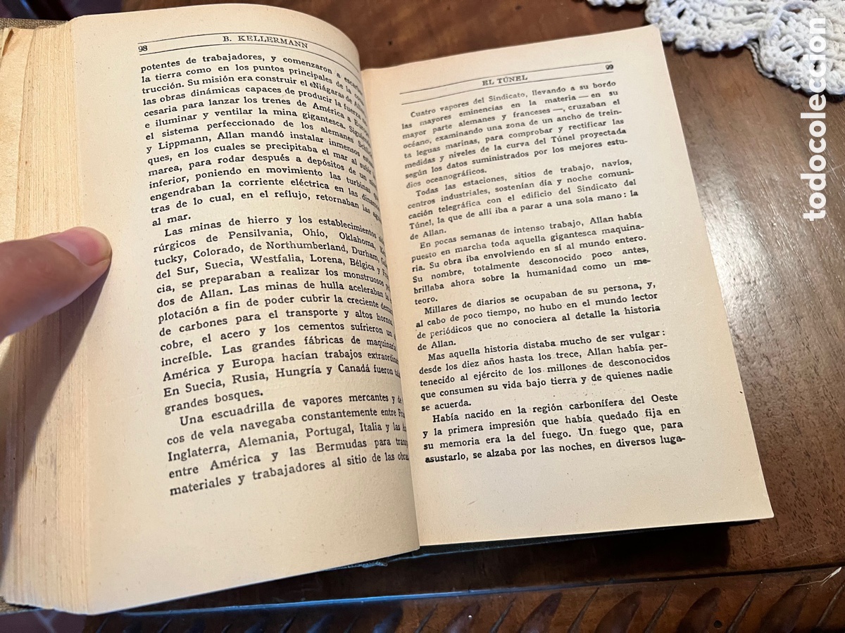 Libros antiguos: EL T&Uacute;NEL Bernhard Kellermann 1928 - Foto 3
