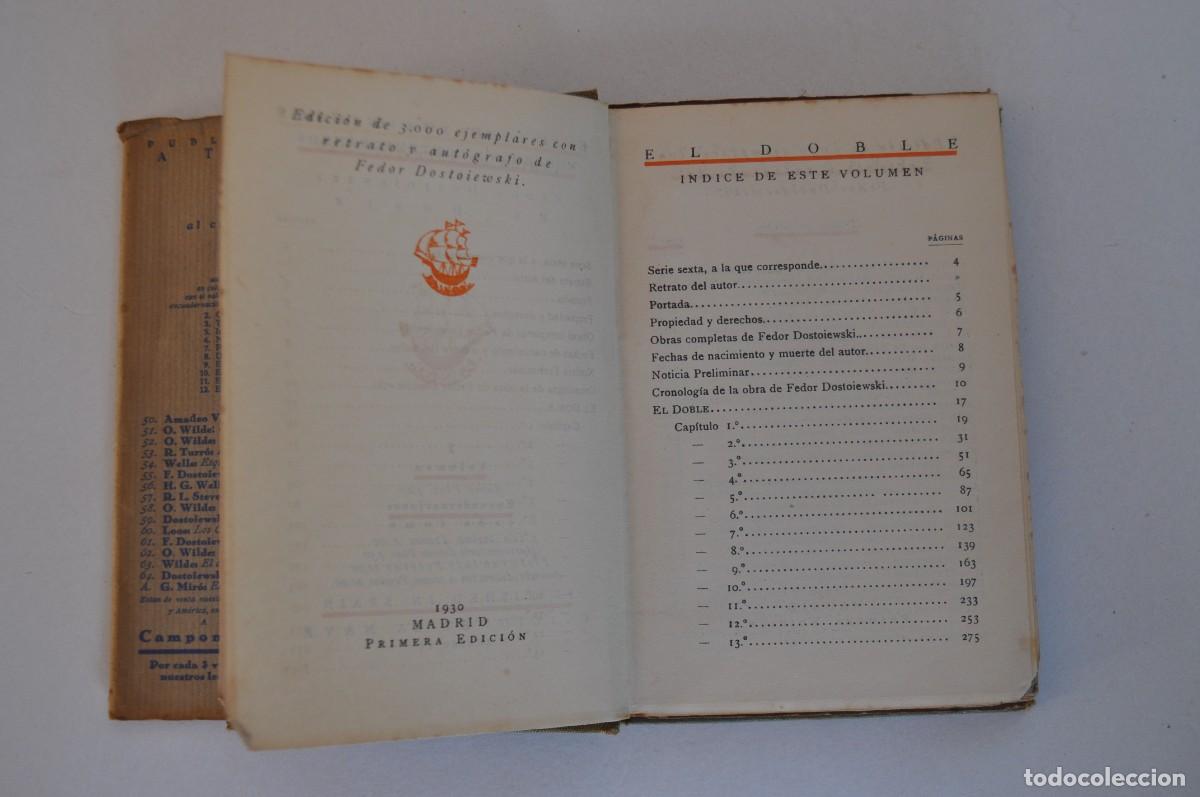 Libros antiguos: DOSTOIEWSKI, FEDOR-EL DOBLE-1&ordf; Edici&oacute;n 1930 - Foto 4